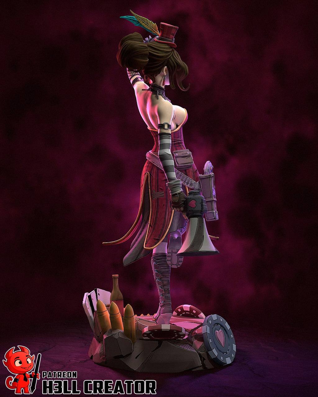 Mad Moxxi (Borderlands) resin figure by h3LLcreator — studio render 6