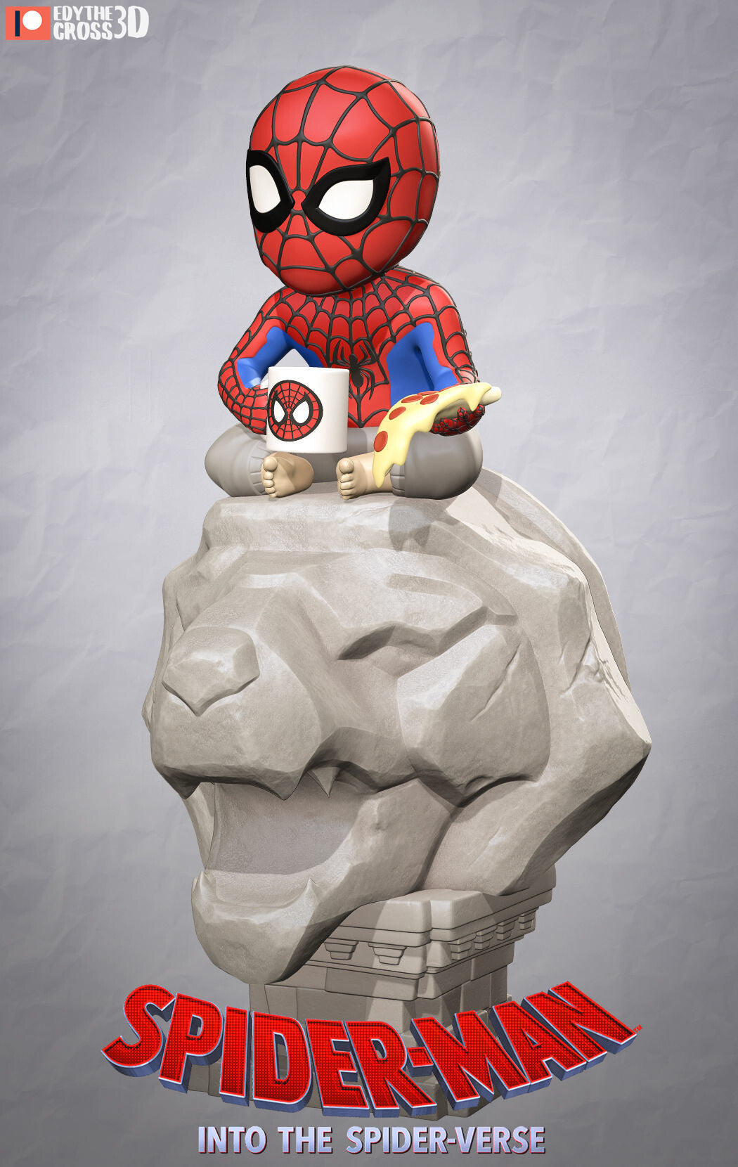 Spider-Man Marvel resin figure by NomNom Figures — studio preview 1