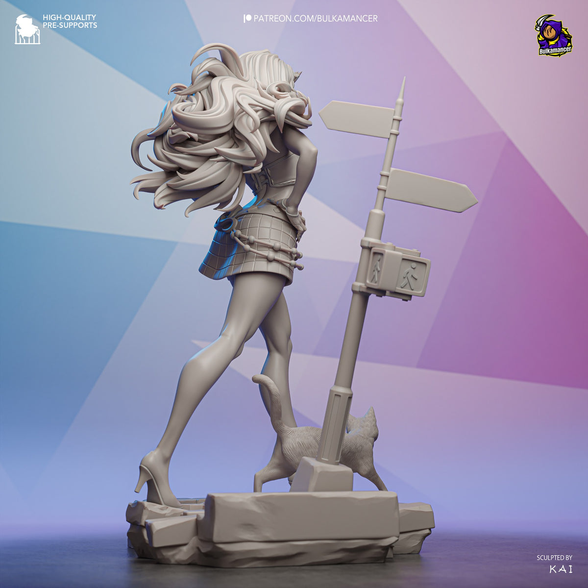 Black Cat (Marvel) resin figure by Bulkamancer — studio render 14
