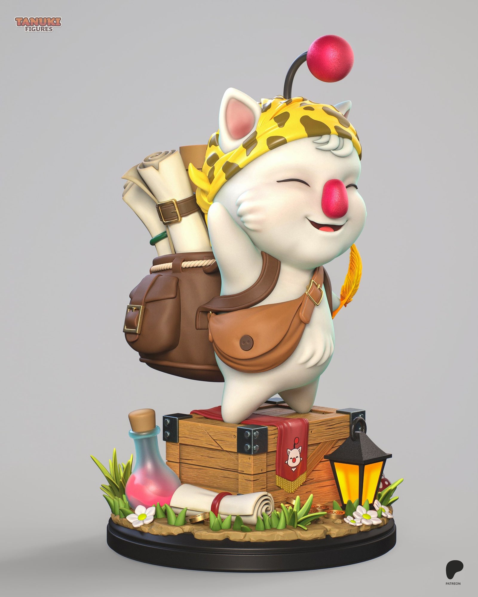 Moogle (Final Fantasy) resin figure by Tanuki Figures — studio render 2