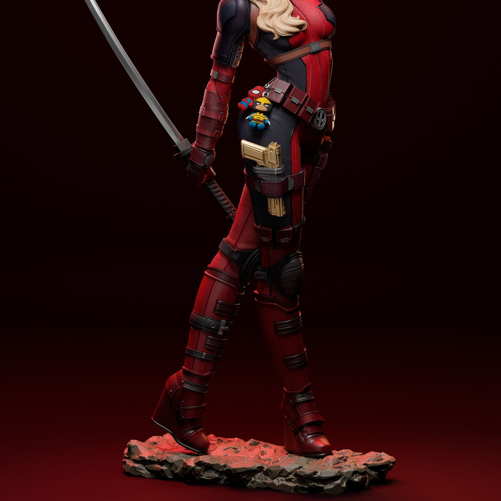 Lady Deadpool (Marvel) resin figure by Abe3D — studio render 9
