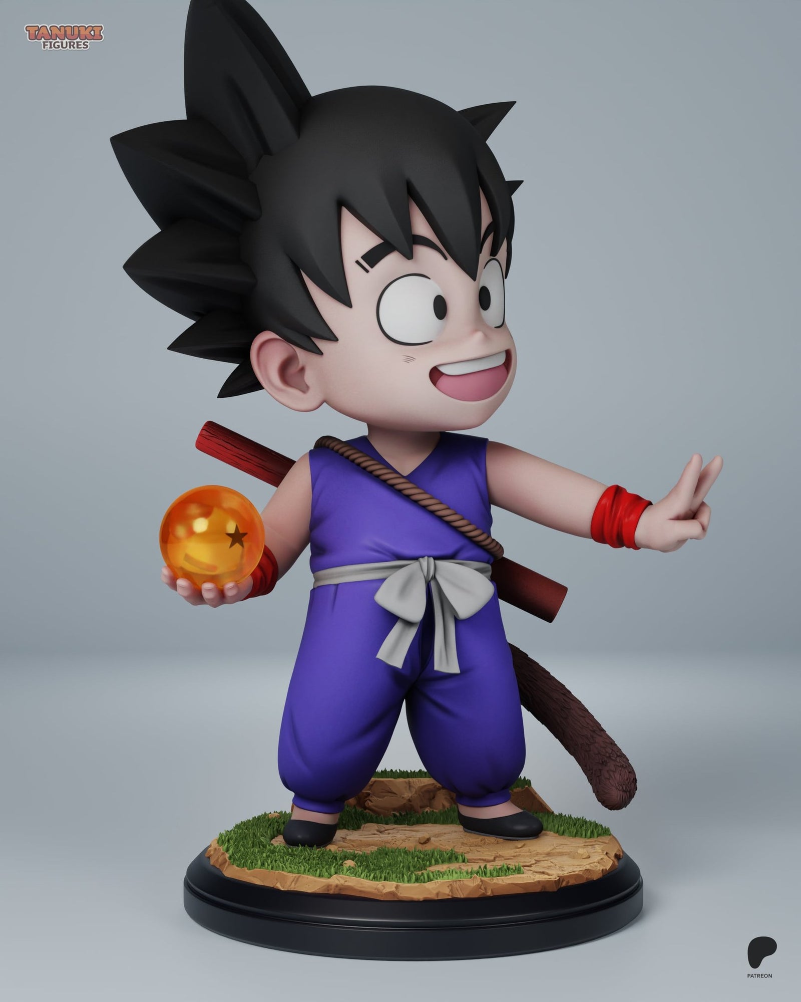 Goku (Dragon Ball) resin figure by Tanuki Figures — studio render 4