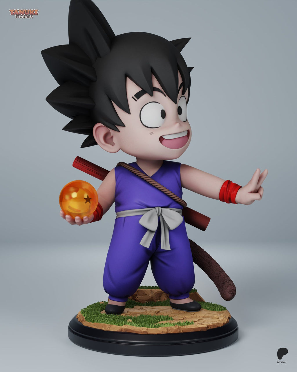 Goku (Dragon Ball) resin figure by Tanuki Figures — studio render 4