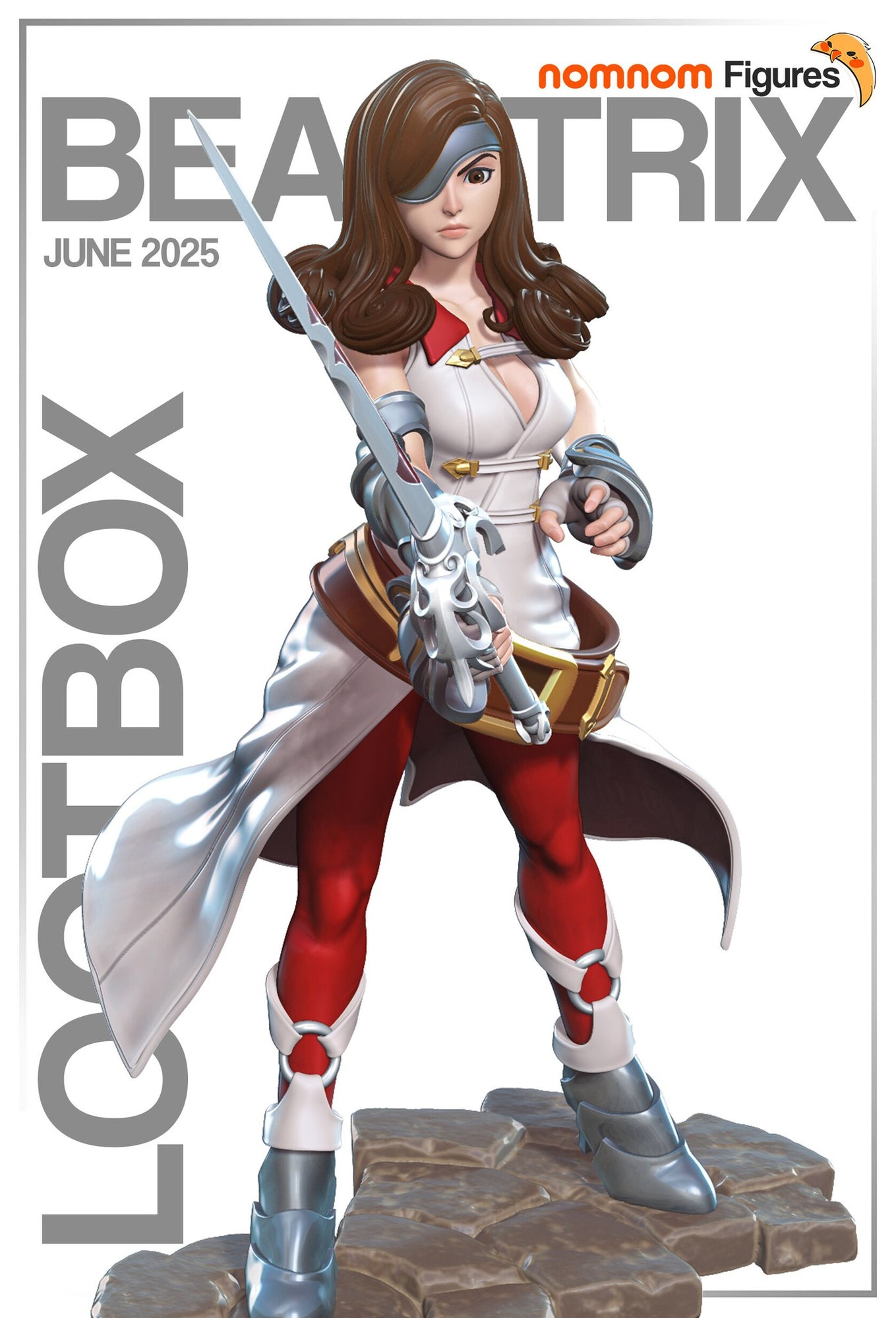 Beatrix Final Fantasy resin figure by NomNom Figures — studio preview 1