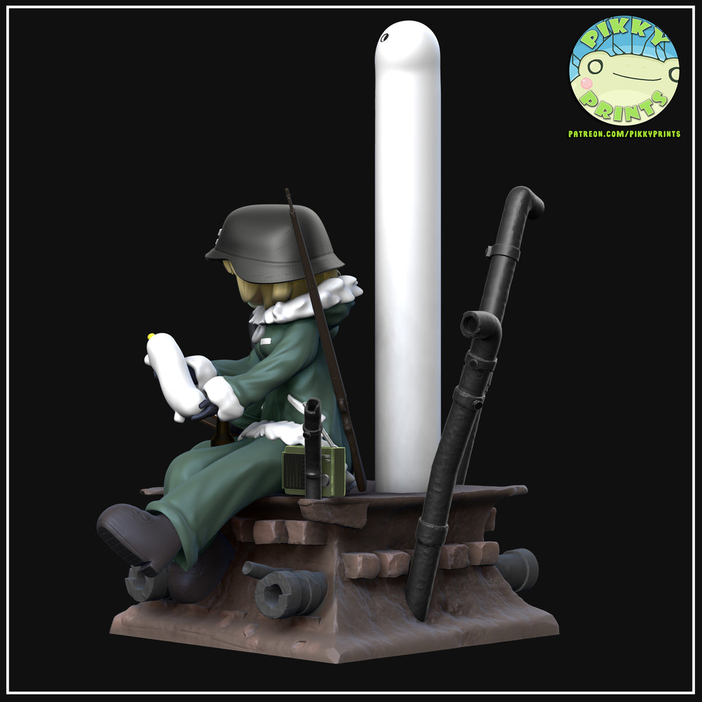Chito and Yuuri (Girls Last Tour) resin figure by PikkyPrints — studio render 4