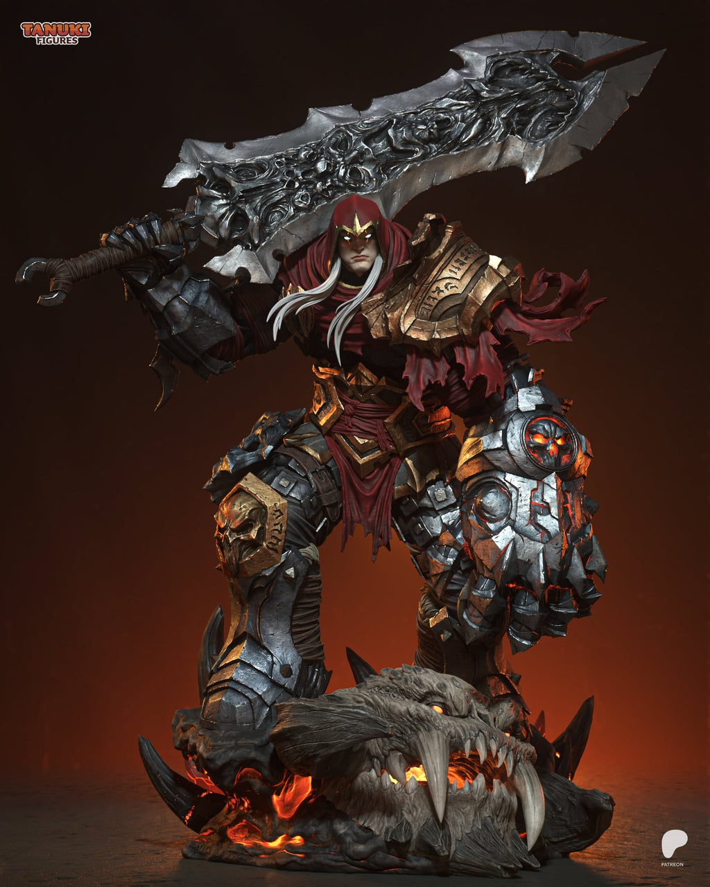 War (Darksiders) resin figure by Tanuki Figures — studio render 2