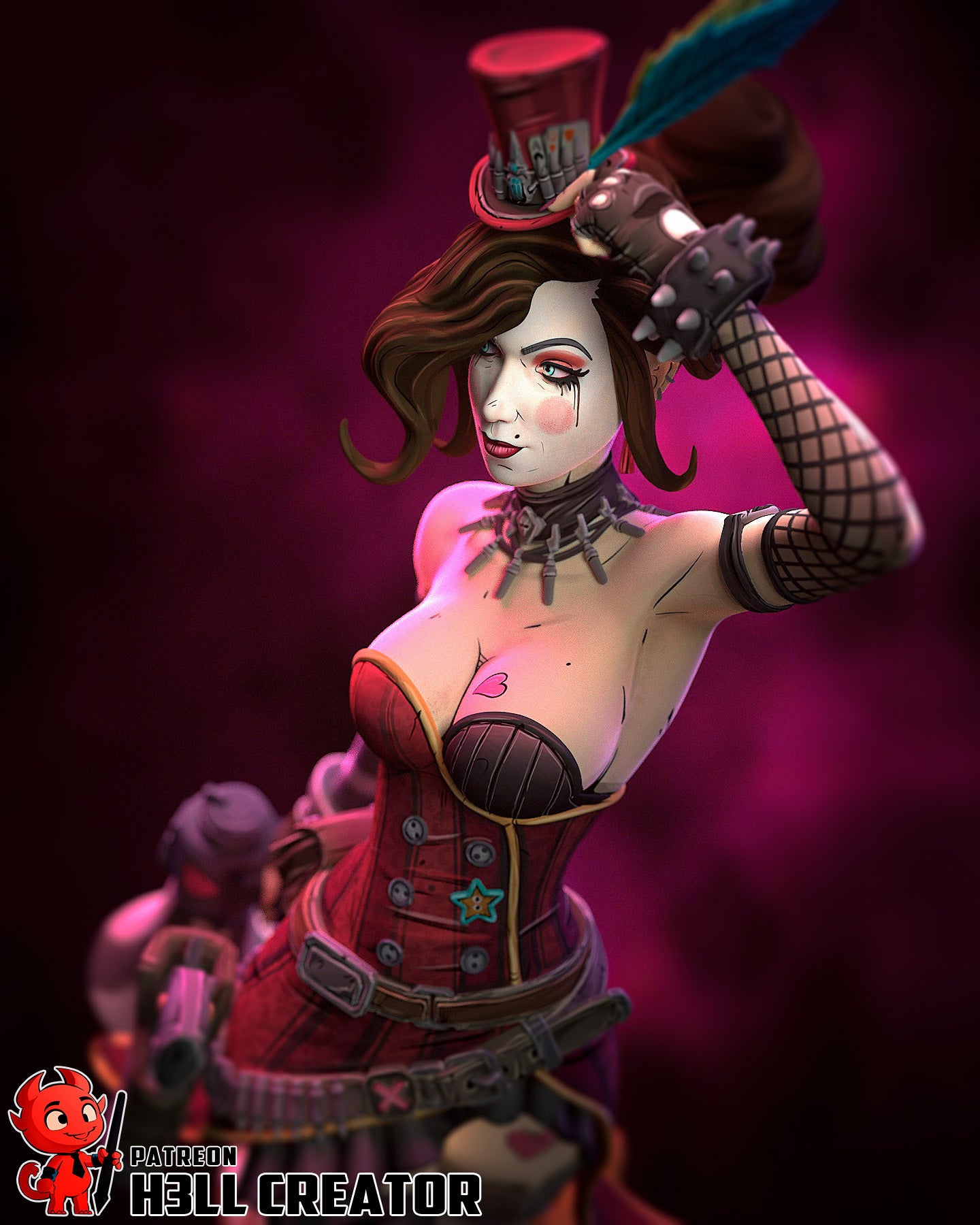 Mad Moxxi (Borderlands) resin figure by h3LLcreator — studio render 5