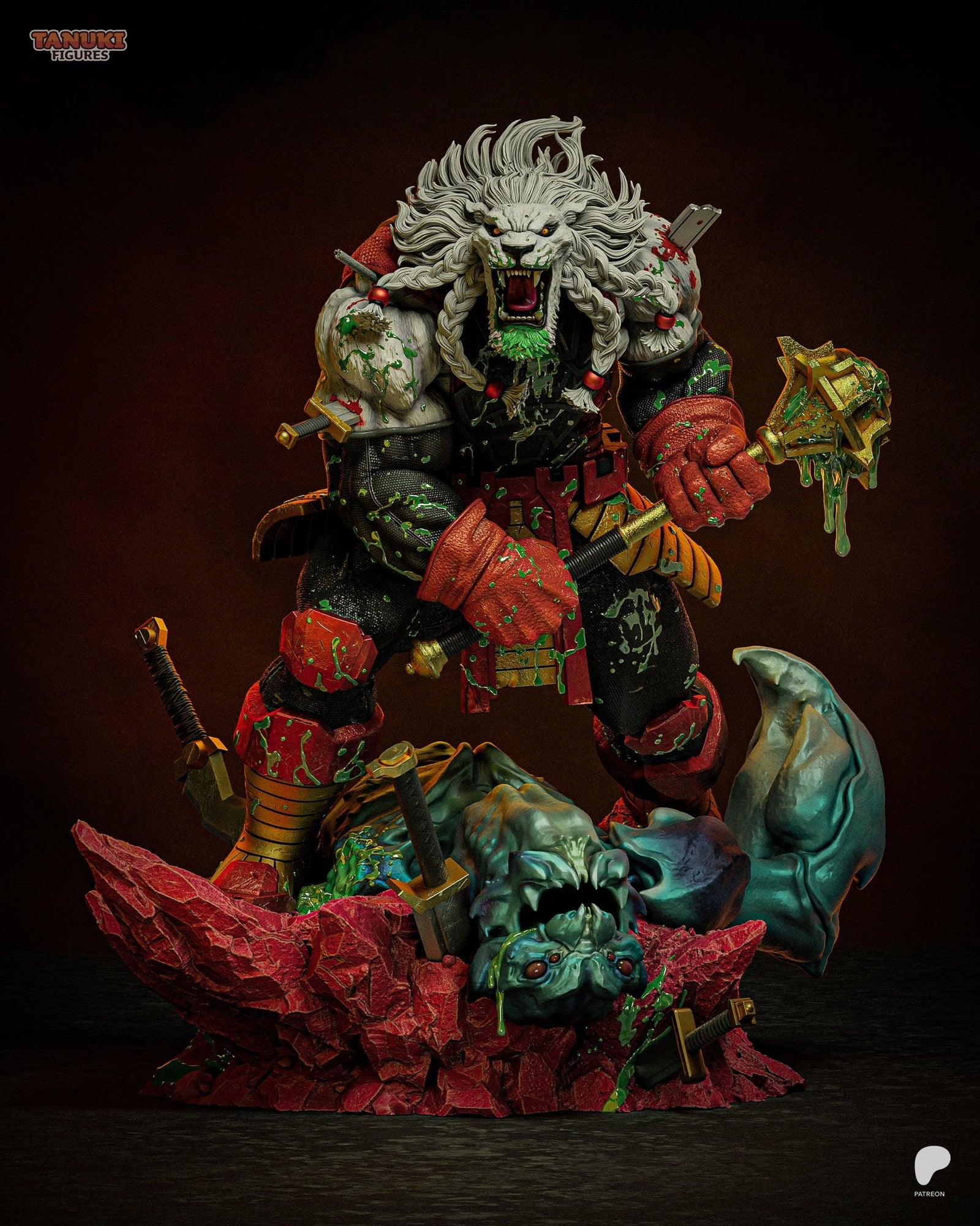 Battle Beast (Invincible) resin figure by Tanuki Figures — studio render 2