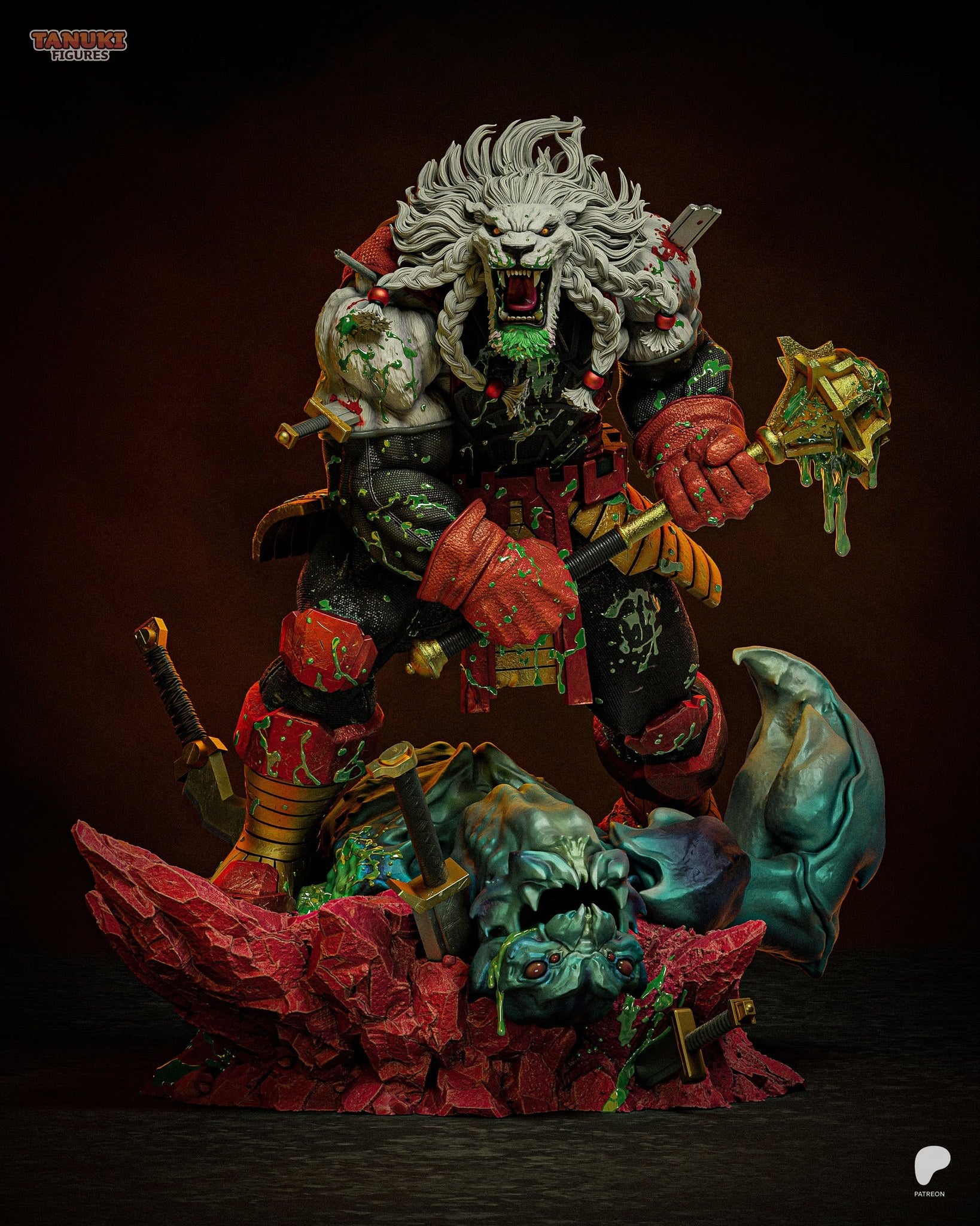 Battle Beast (Invincible) resin figure by Tanuki Figures — studio render 2