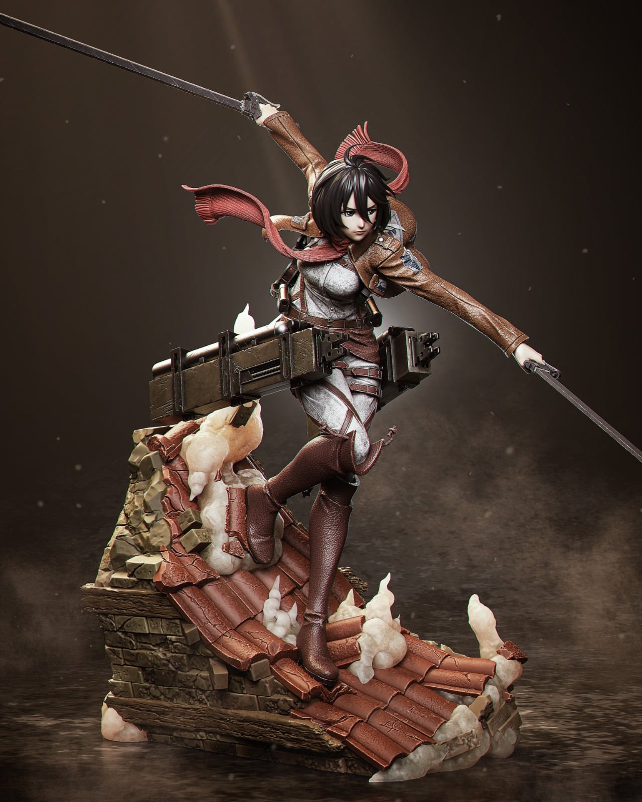 Mikasa Ackerman Attack on Titan resin figure by CA 3D Studios — studio preview 4