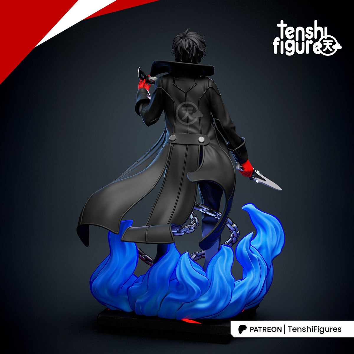 Ren Amamiya (Persona 5) resin figure by Tenshi Figures — studio render 4