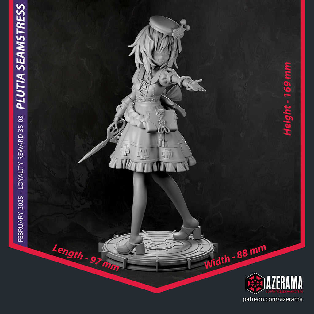 Plutia (Hyperdimension Neptunia) resin figure by Azerama — studio render 5