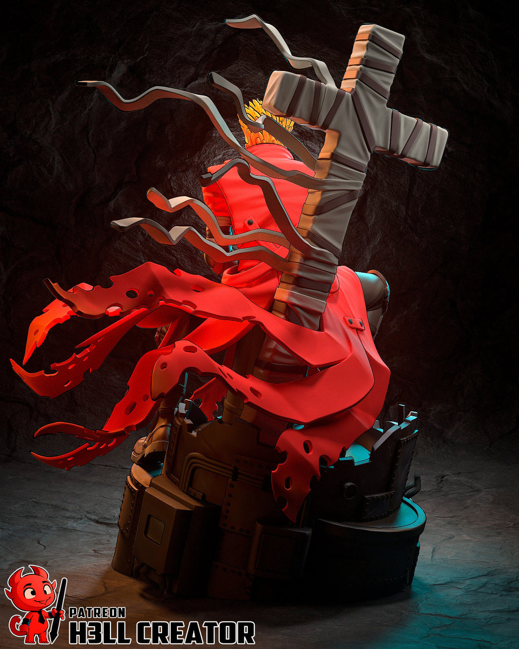 Vash the Stampede (Trigun) resin figure by h3LLcreator — studio render 9