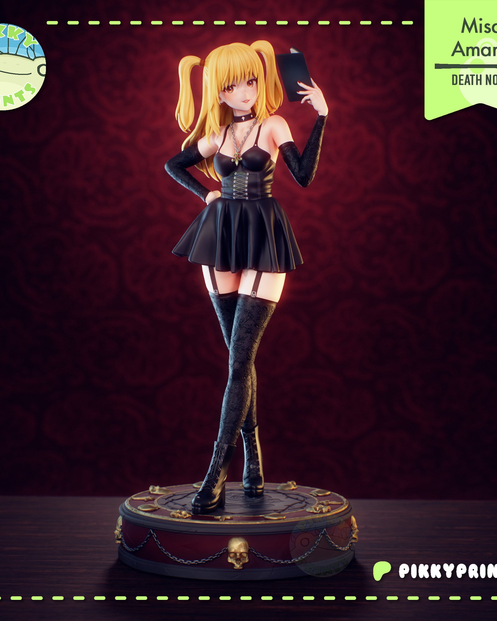 Misa Amane (Death Note) resin figure by PikkyPrints — studio render 2