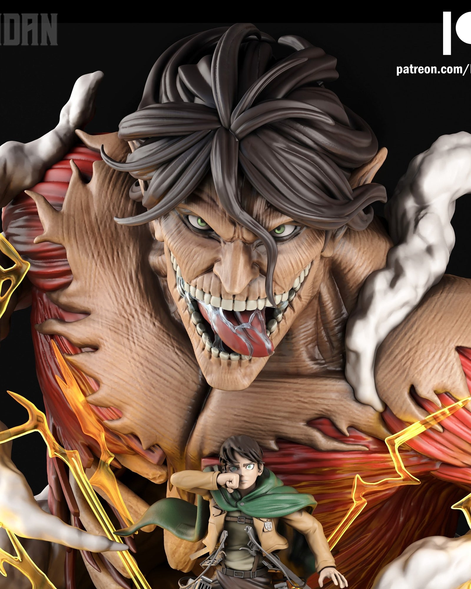 Attack Titan (Attack on Titan) resin figure by Kaidan 3D — studio render 2