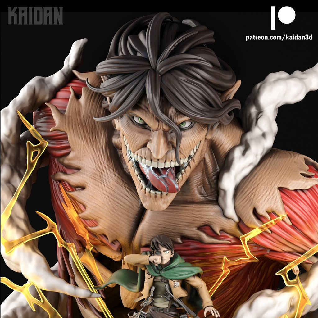 Attack Titan (Attack on Titan) resin figure by Kaidan 3D — studio render 2