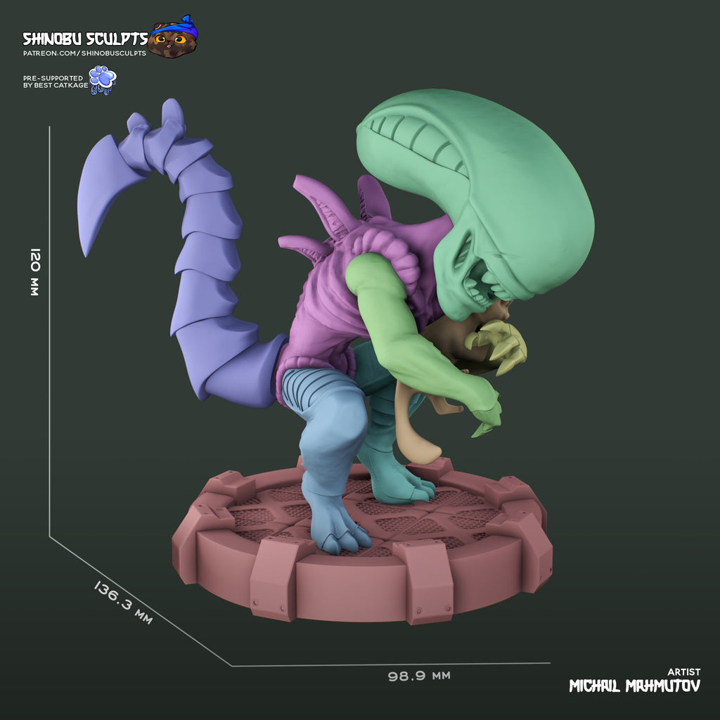 Xenomorph (Alien) resin figure by Shinobu Sculpts — studio render 7