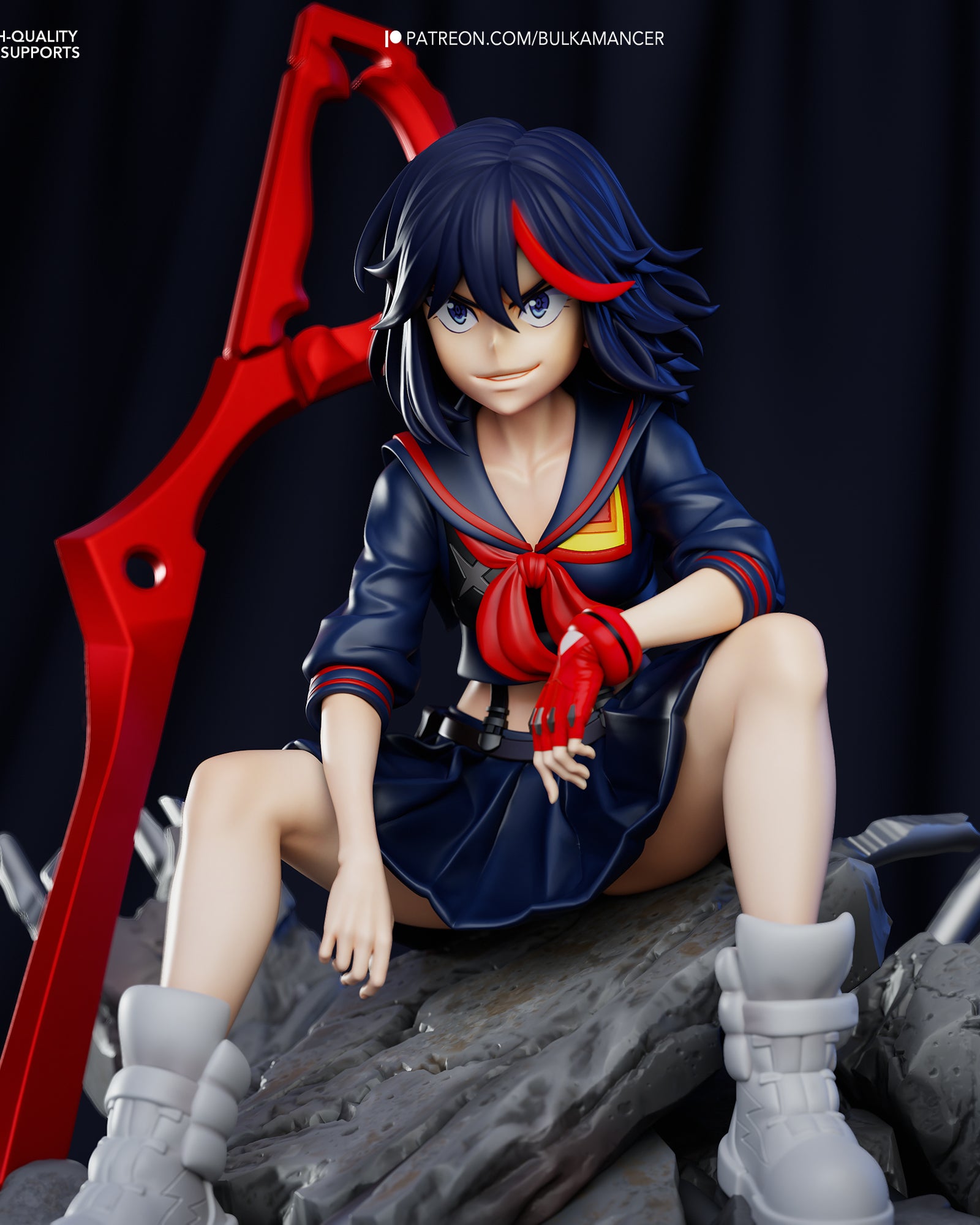 Ryuko Matoi (Kill la Kill) resin figure by Bulkamancer — studio render 1