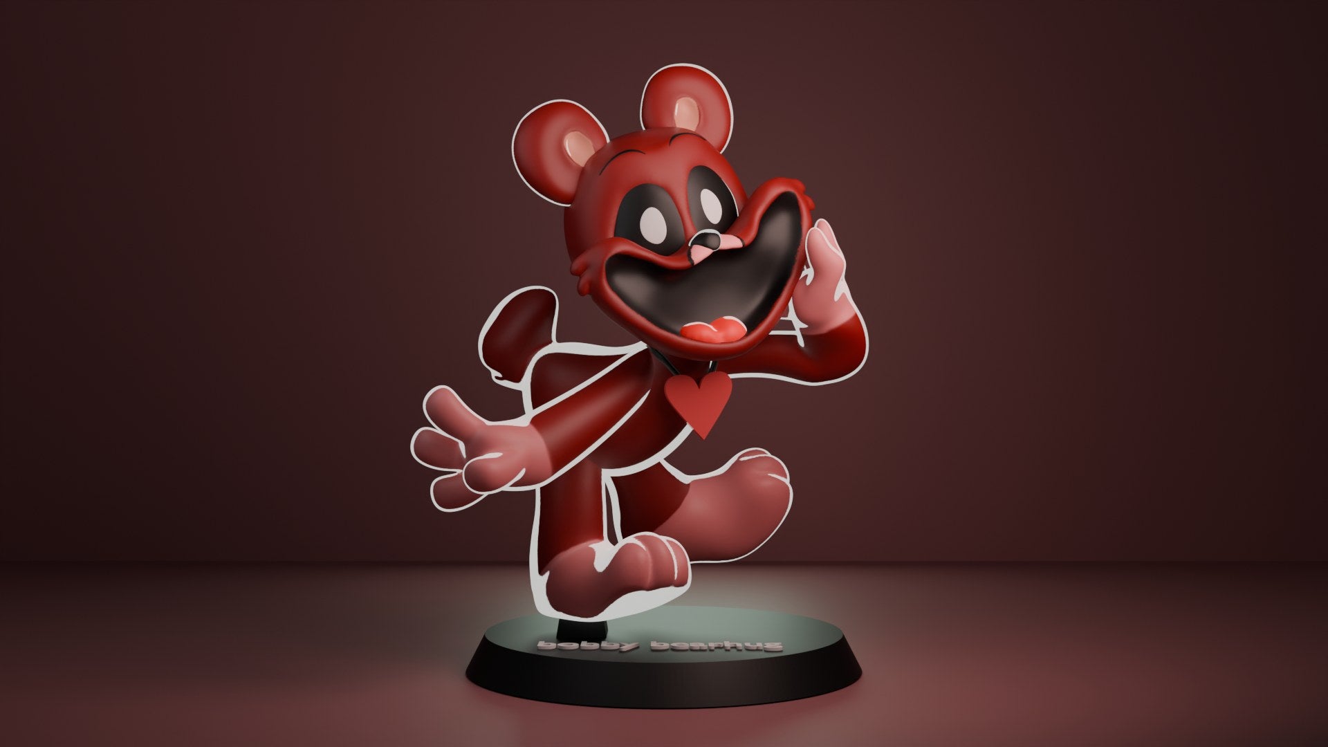 Bobby BearHug (Poppy Playtime) resin figure by RemyJF — studio render 1