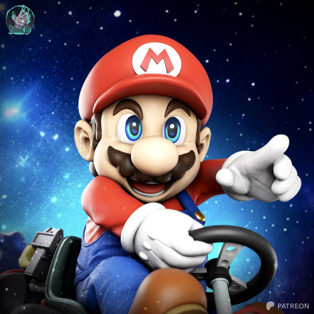 Super Mario (Super Mario) resin figure by Kaidan 3D — studio render 4