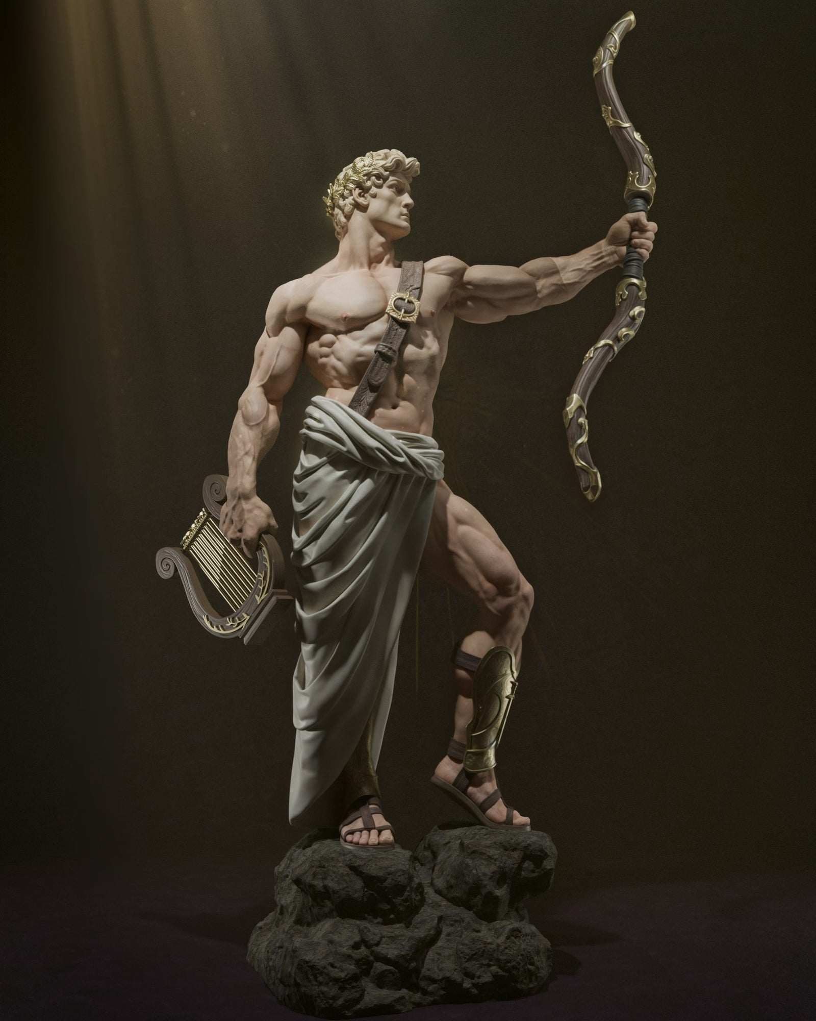 Apollo Greek mythology resin figure by CA 3D Studios — studio preview 3