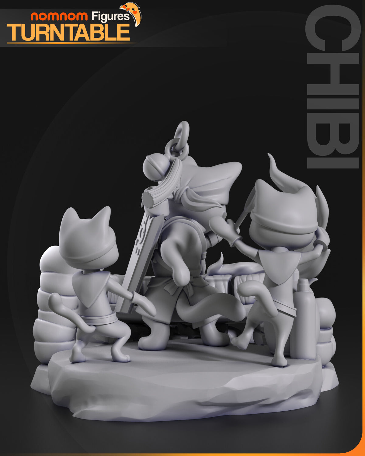 Meowscular Chef — studio render 6