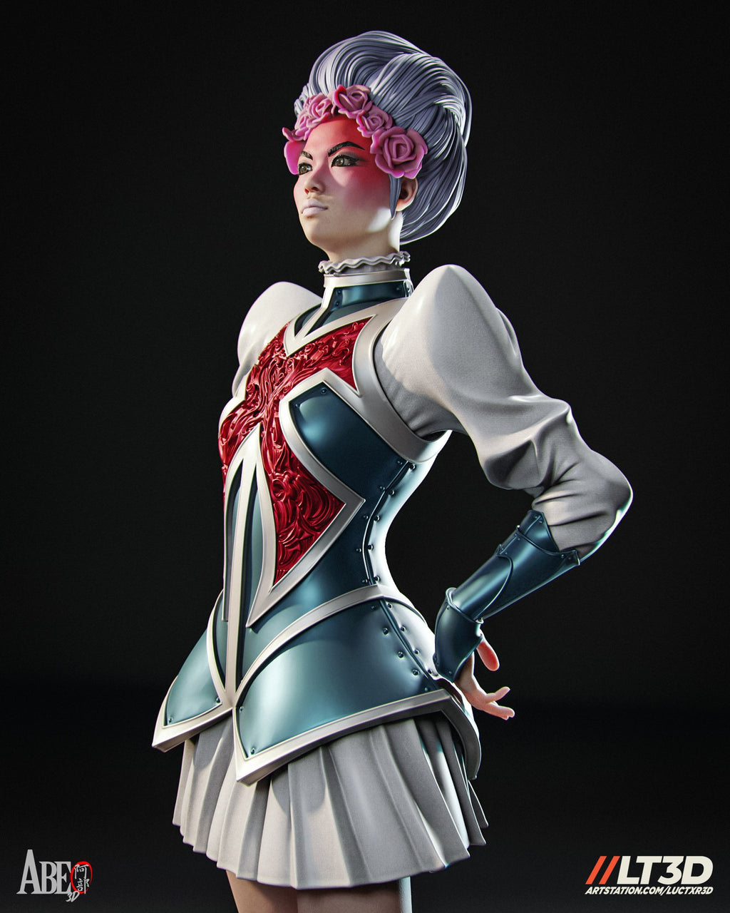 Betsy Braddock (Marvel) resin figure by Abe3D — studio render 8