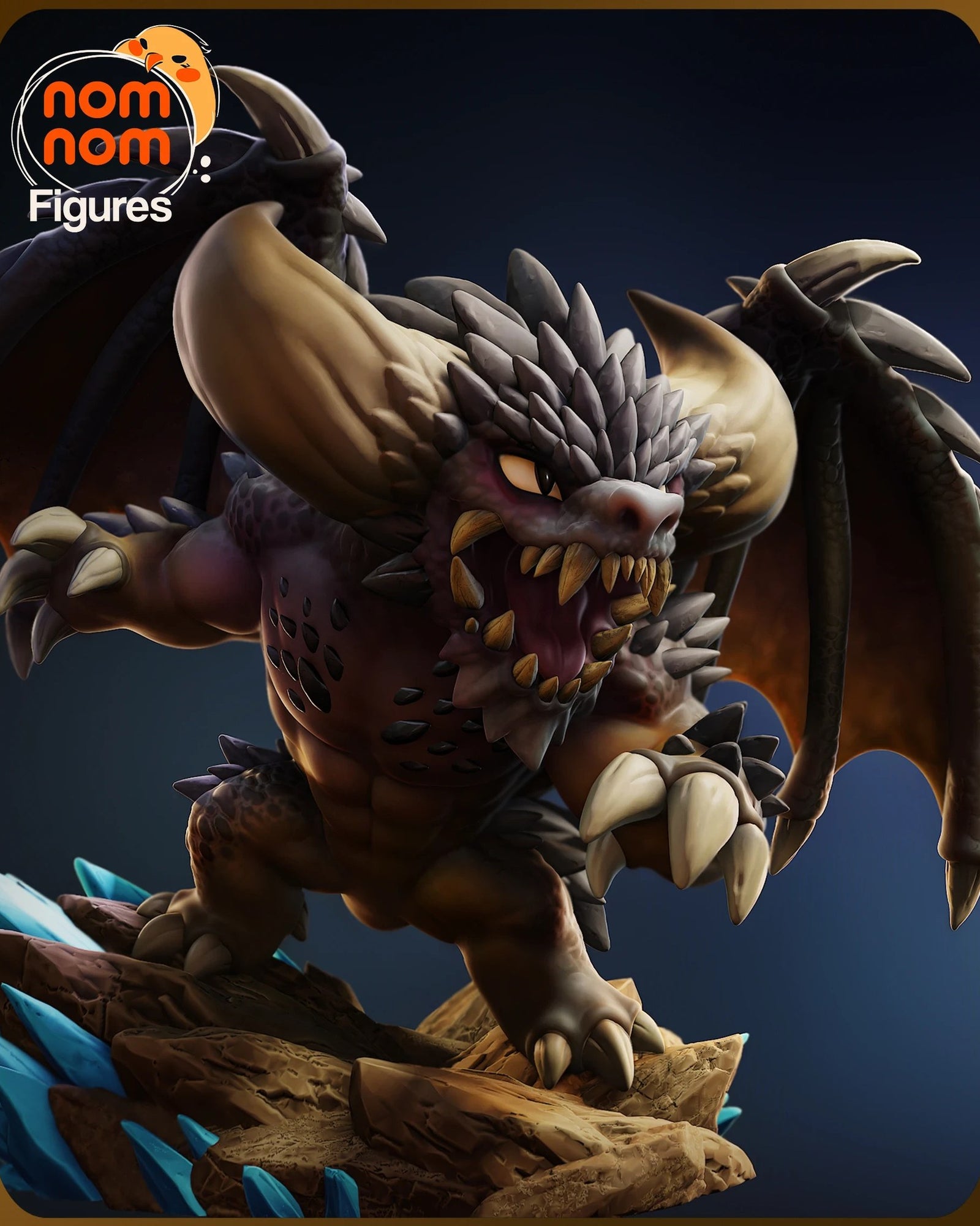 Nergigante Monster Hunter Chibi resin figure by NomNom Figures — studio preview 2