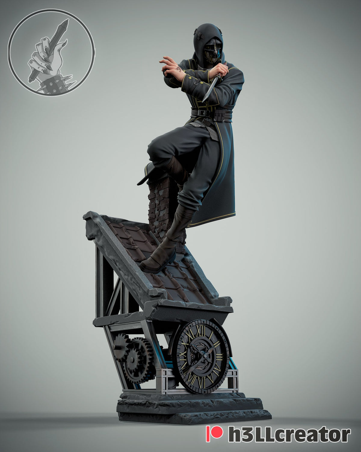 Corvo Attano (Dishonored) resin figure by h3LLcreator — studio render 3