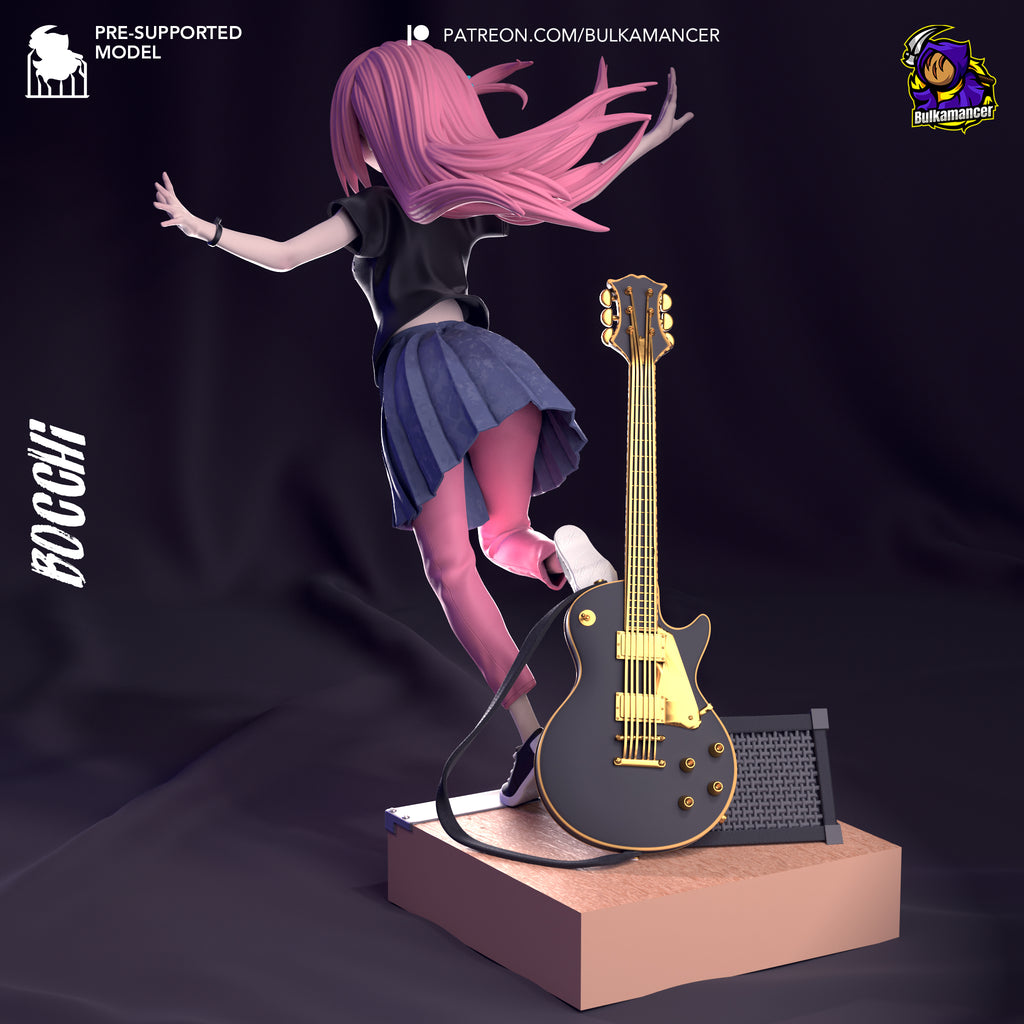 Hitori Gotoh (Bocchi the Rock) resin figure by Bulkamancer — studio render 3