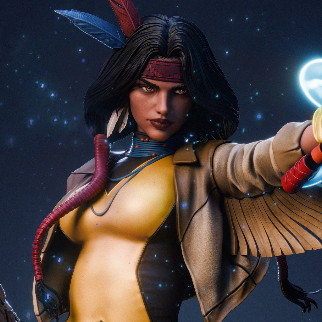 Dani Moonstar Marvel resin figure by CA 3D Studios — studio preview 1