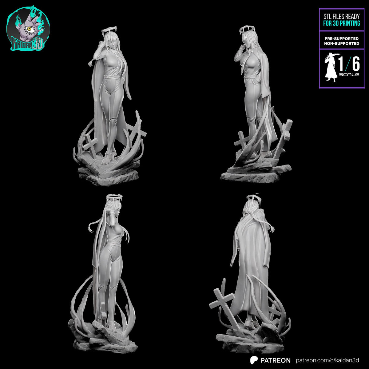 Makima (Chainsaw Man) resin figure by Kaidan 3D — studio render 5