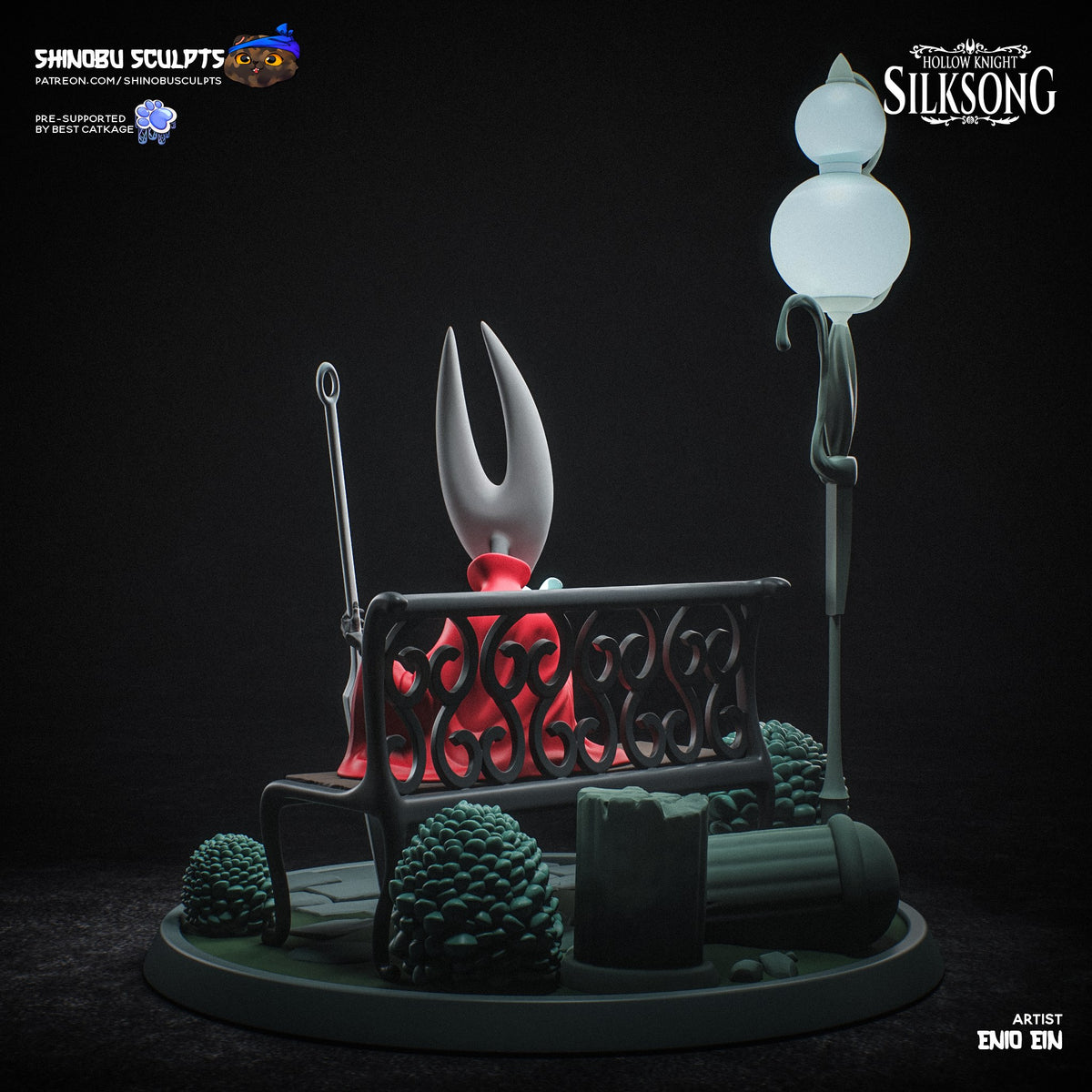Hornet (Hollow Knight) resin figure by Shinobu Sculpts — studio render 4