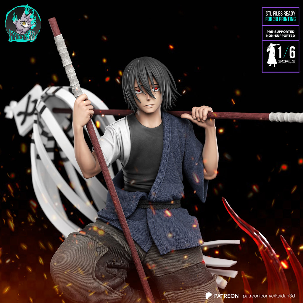 Benimaru Shinmon (Fire Force) resin figure by Kaidan 3D — studio render 1