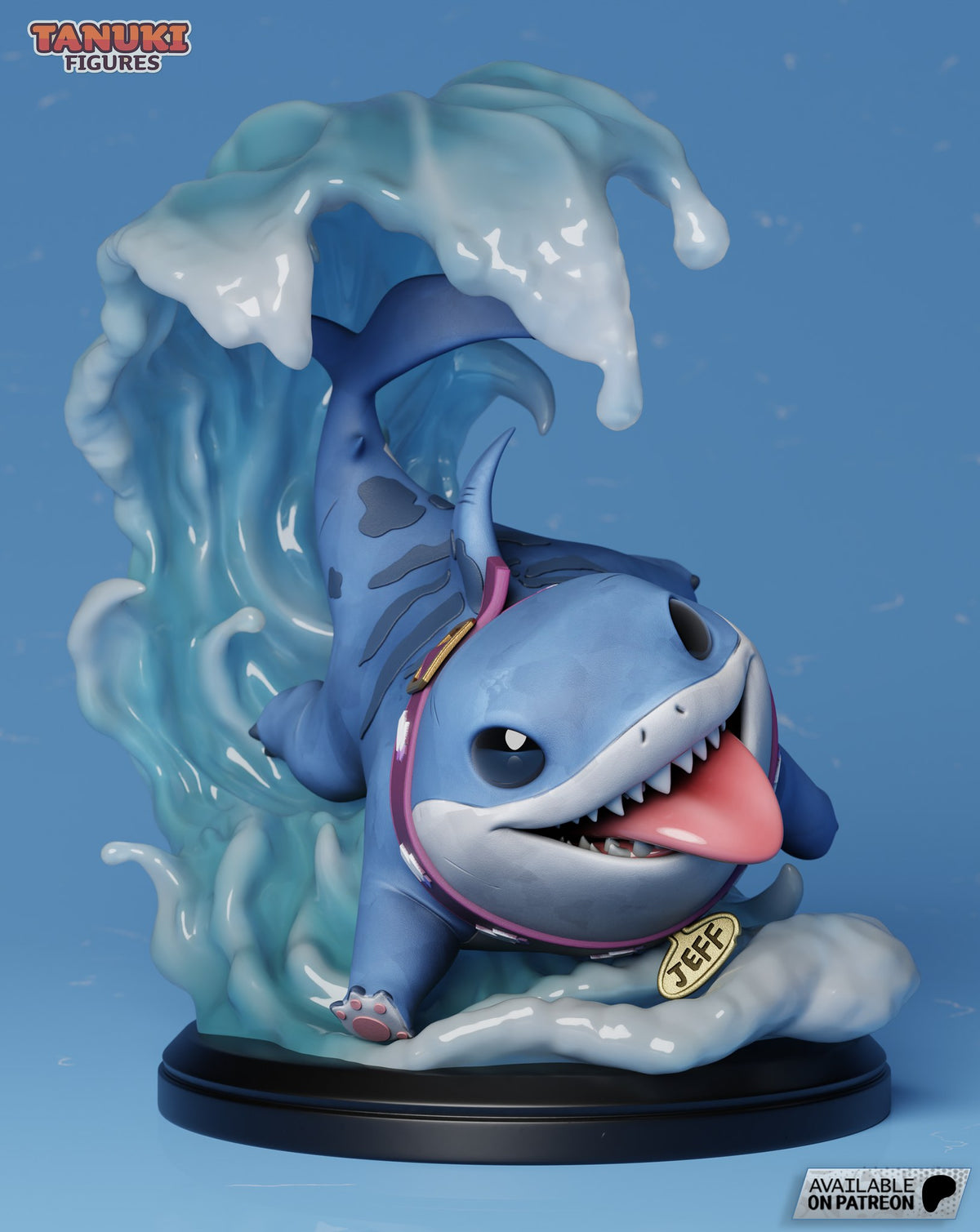 Jeff the Land Shark (Marvel) resin figure by Tanuki Figures — studio render 2