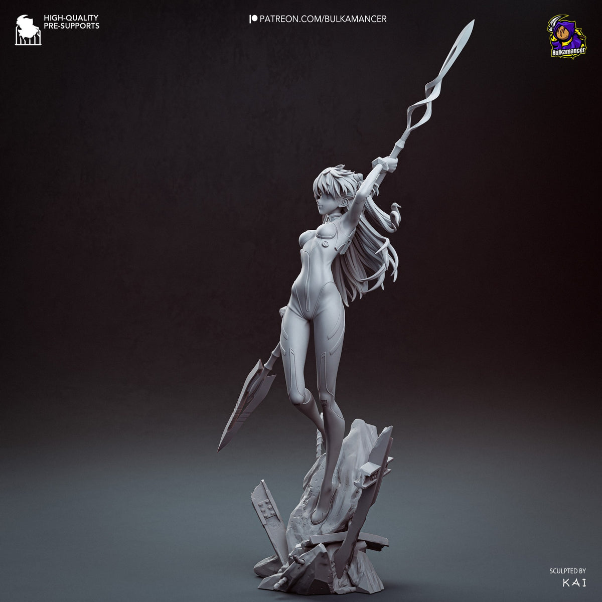 Asuka Langley (Evangelion) resin figure by Bulkamancer — studio render 16