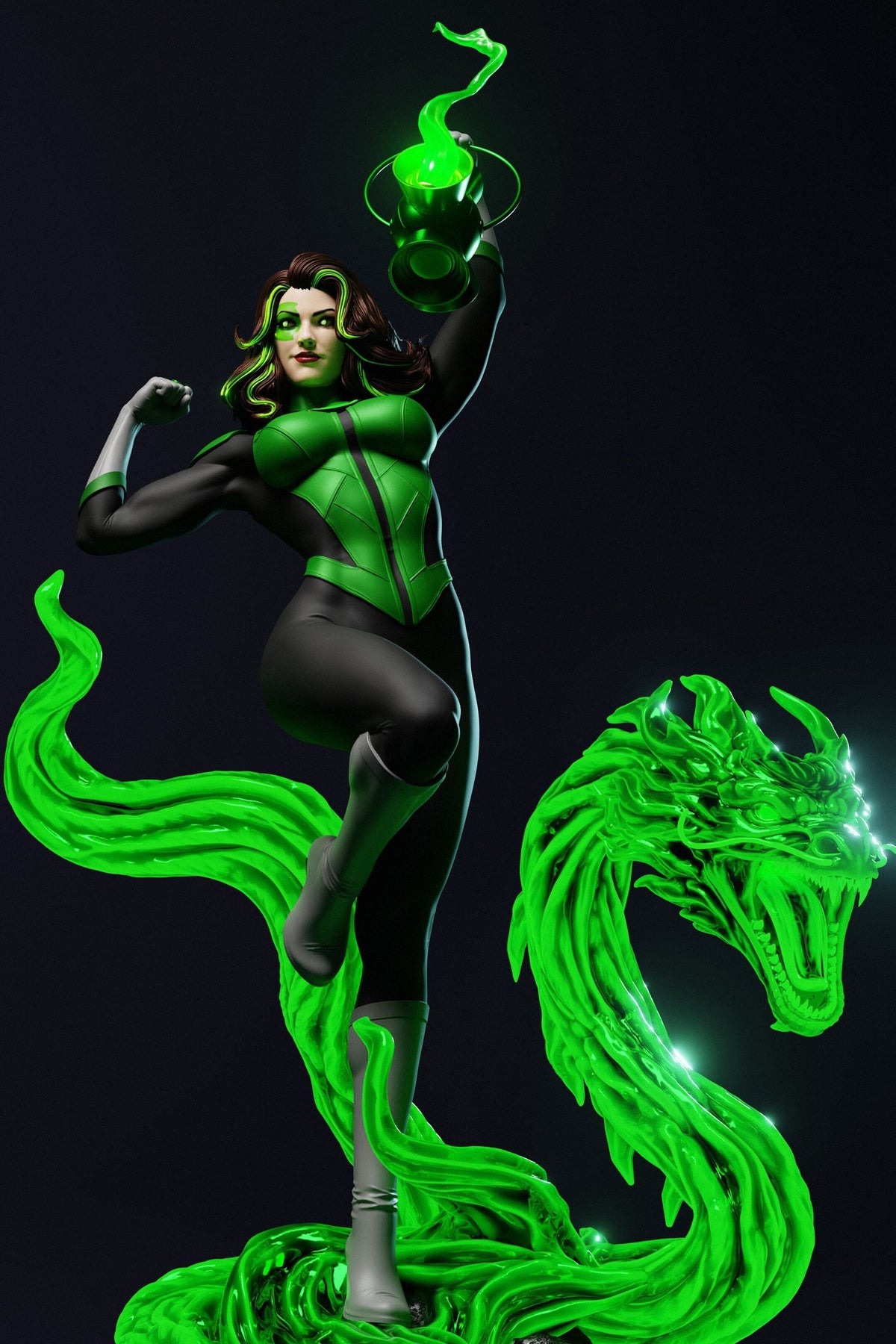 Jessica Cruz (DC) resin figure by Abe3D — studio render 7
