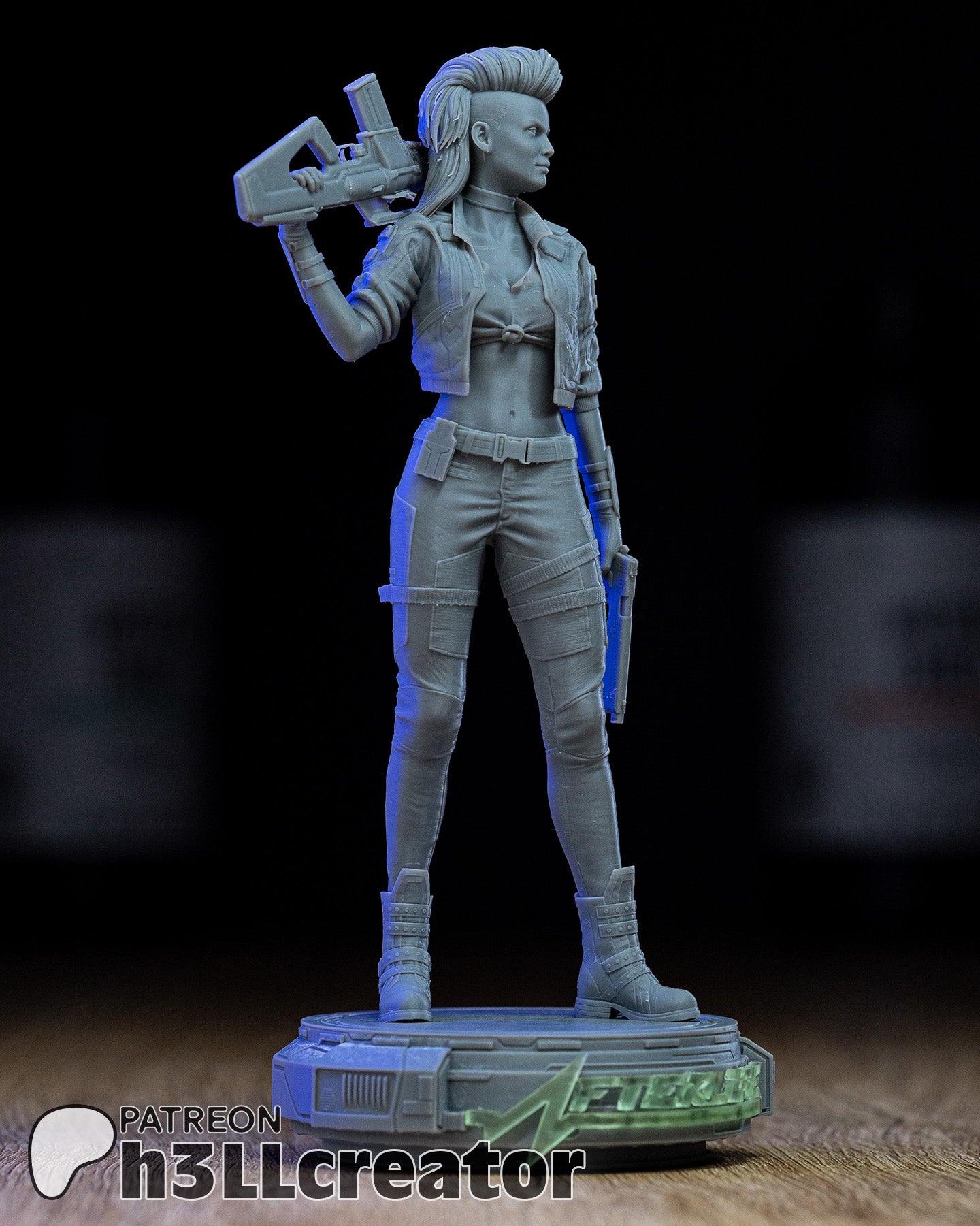 Rogue Amendiares (Cyberpunk 2077) resin figure by h3LLcreator — studio render 10