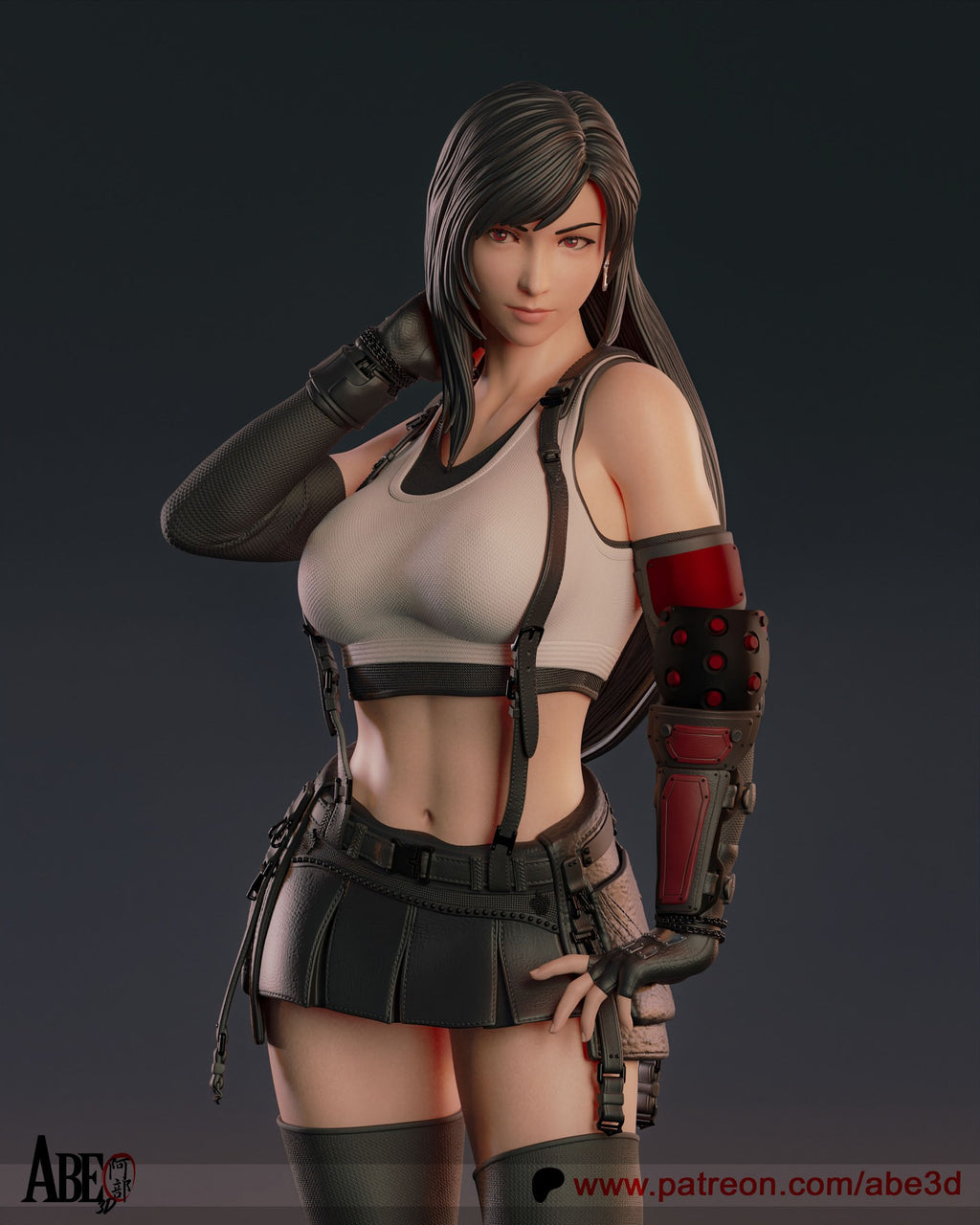 Tifa Lockhart (Final Fantasy) resin figure by Abe3D — studio render 10