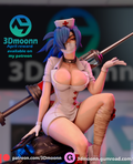 Valentine Skullgirls resin figure by 3Dmoonn — studio preview