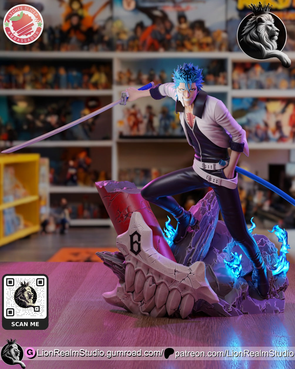 Grimmjow Bleach resin figure by LionRealm Studio — studio preview