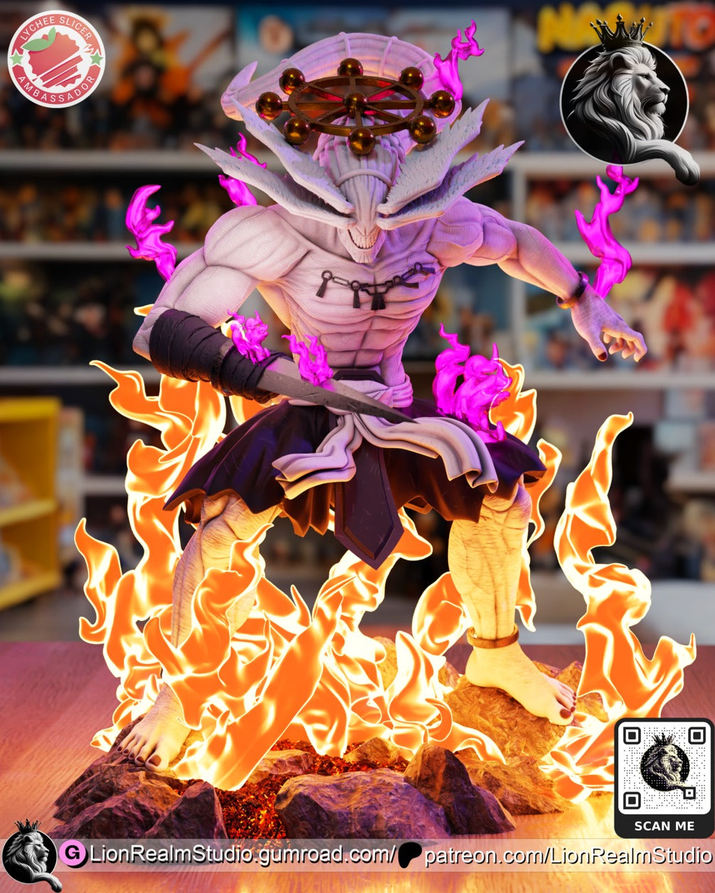 Mahoraga JJK (Jujutsu Kaisen) resin figure by LionRealm Studio — studio preview
