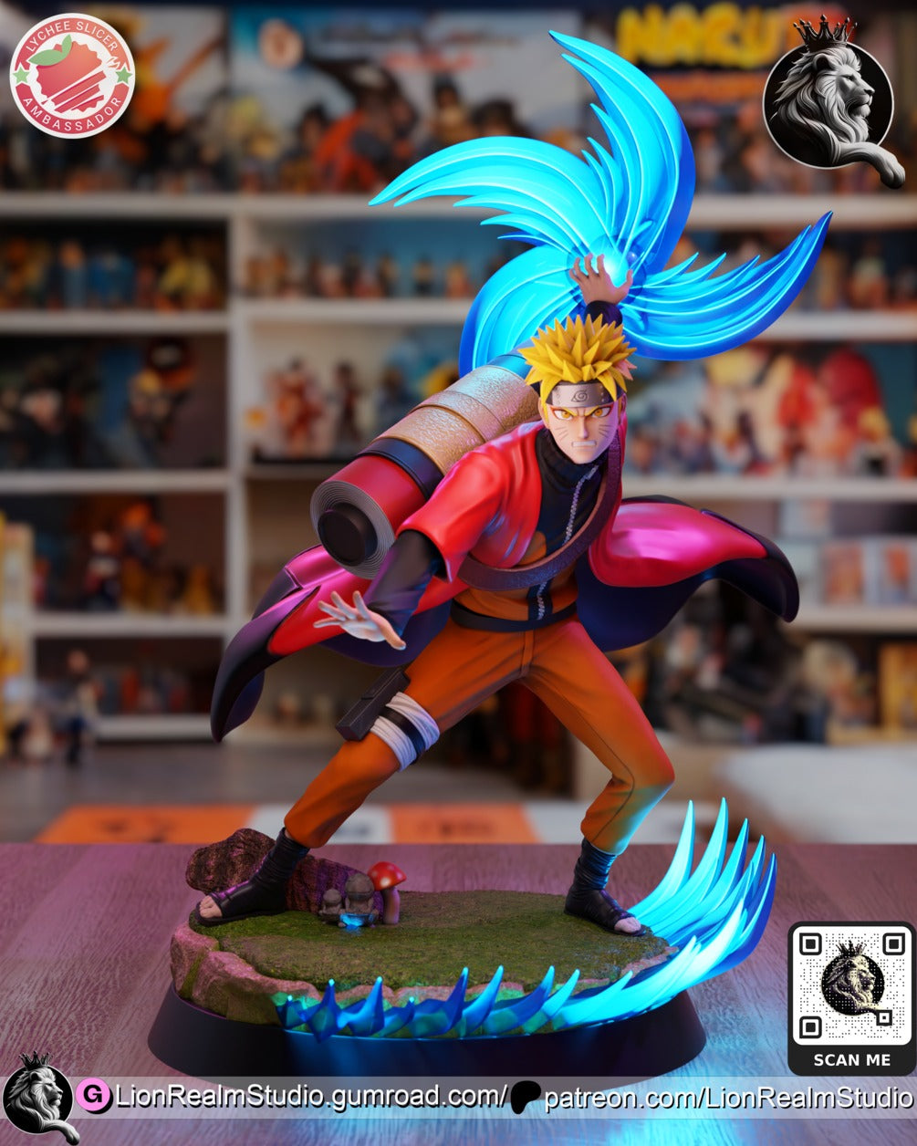 Naruto Uzumaki resin figure by LionRealm Studio — studio preview