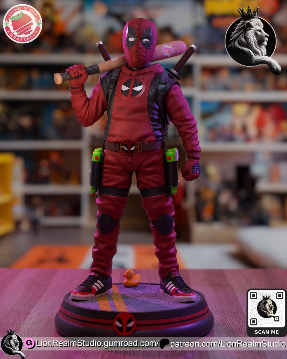 Kidpool marvel resin figure by LionRealm Studio — studio preview