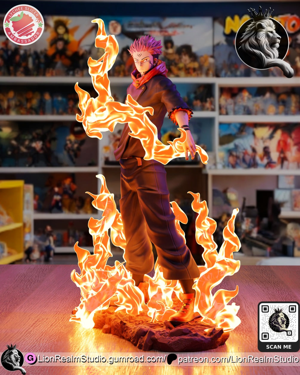 Ryomen Sukuna JJK (Jujutsu Kaisen) resin figure by LionRealm Studio — studio preview