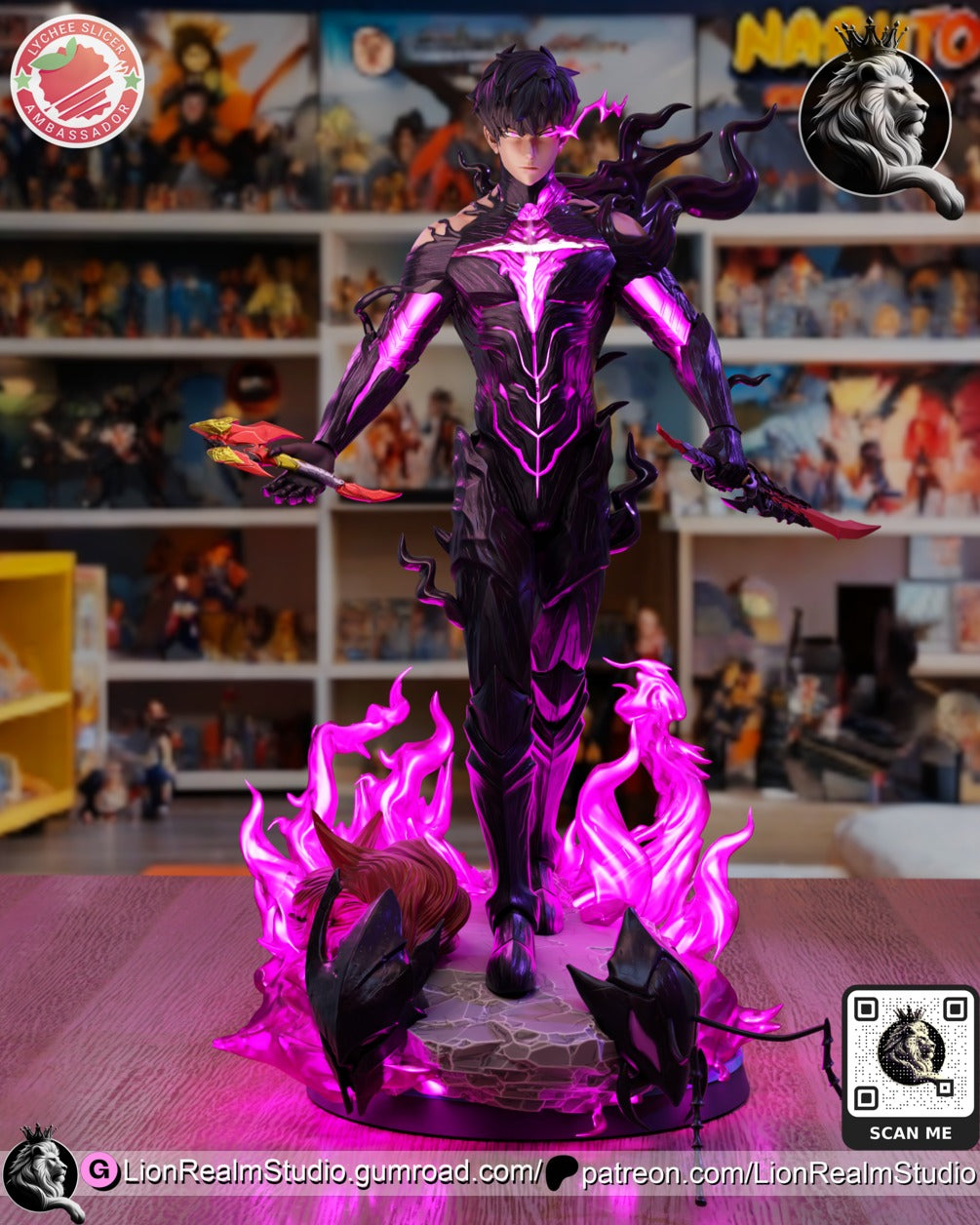 Sung Jin-Woo Solo Leveling resin figure by LionRealm Studio — studio preview
