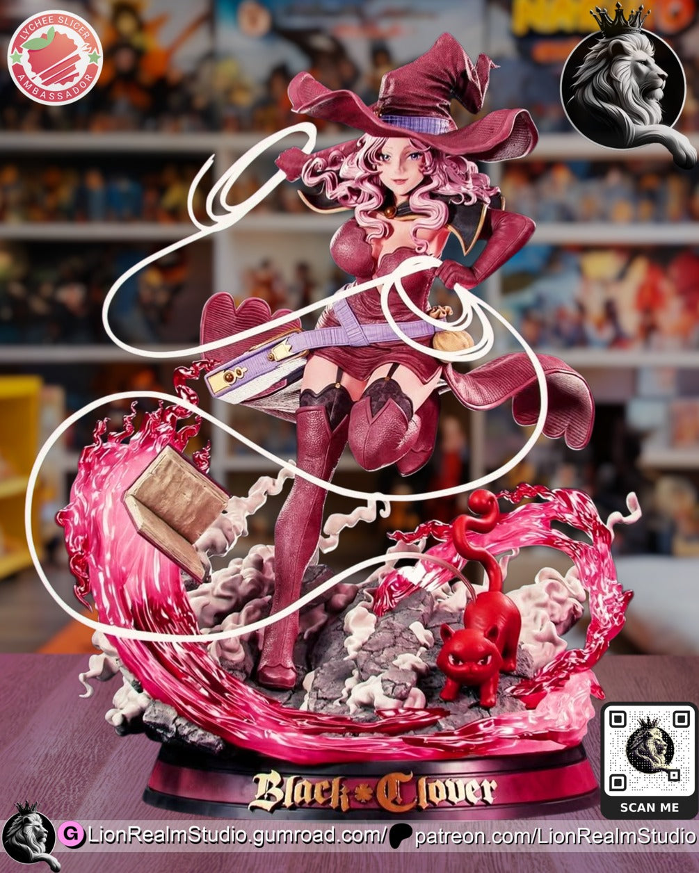 Vanessa Enoteca Black Clover resin figure by LionRealm Studio — studio preview