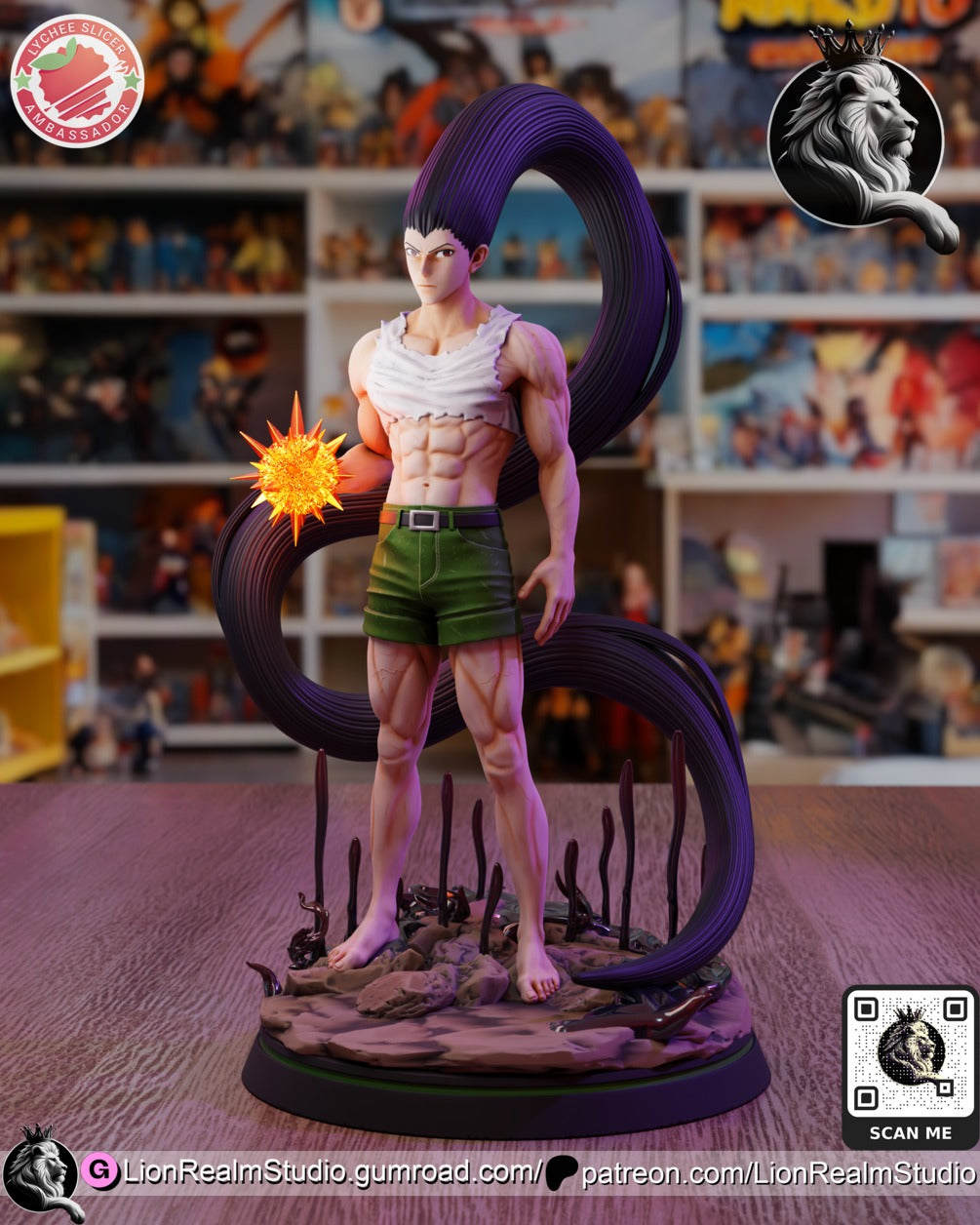 Gon Freecss Hunter x Hunter resin figure by LionRealm Studio — studio preview