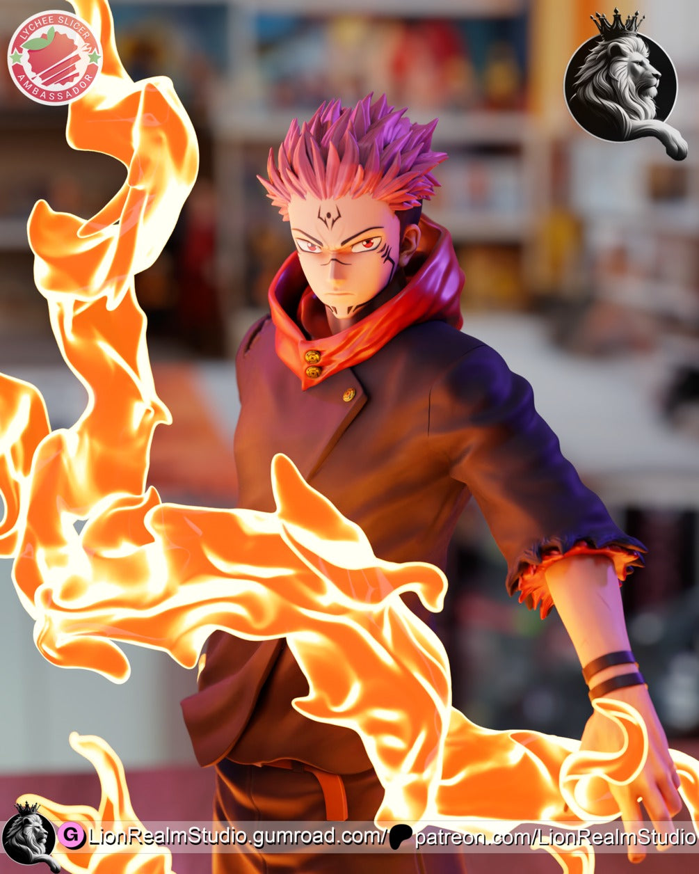 Ryomen Sukuna JJK (Jujutsu Kaisen) resin figure by LionRealm Studio — studio preview