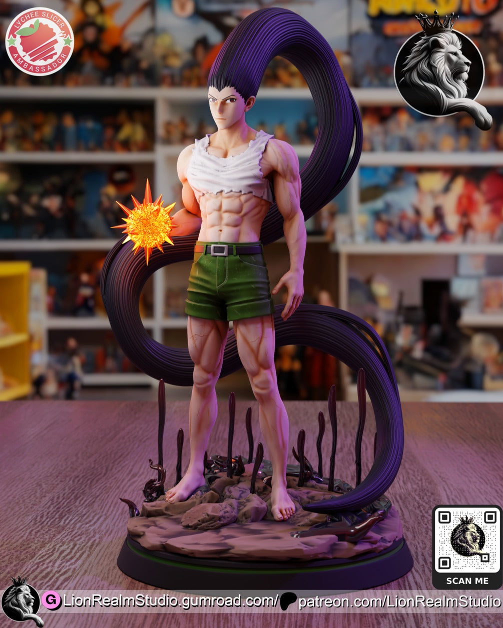Gon Freecss Hunter x Hunter resin figure by LionRealm Studio — studio preview